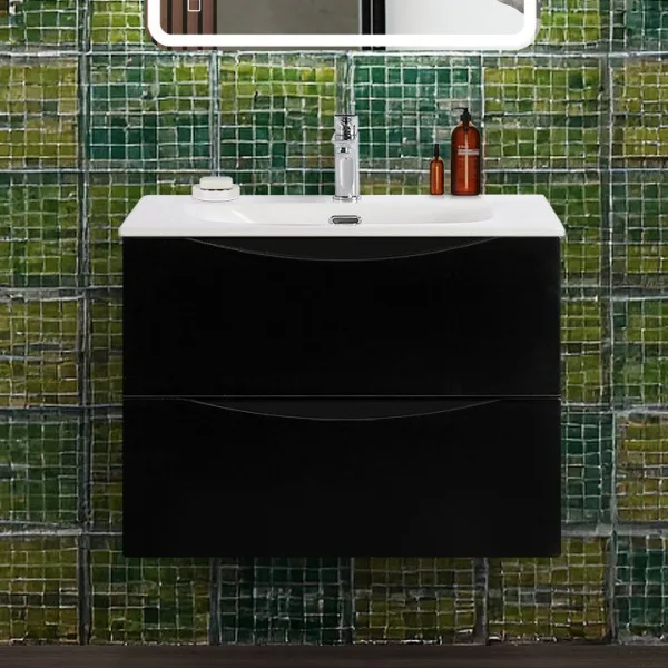 Тумба под раковину без столешницы BelBagno Marino-cer-n 70 подвесная, nero lucido Sancos — Оригинал