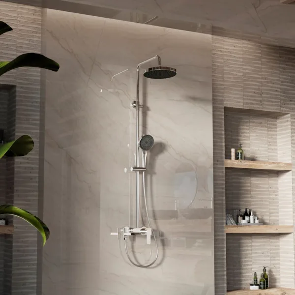 Душевая стойка Vincea VSFS-413CH с изливом, хром Sancos — Оригинал