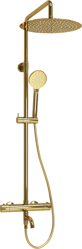 Душевая стойка Wasserkraft Sauer A188.263.207.PG Thermo, с термостатом, золото Sancos — официальный сайт