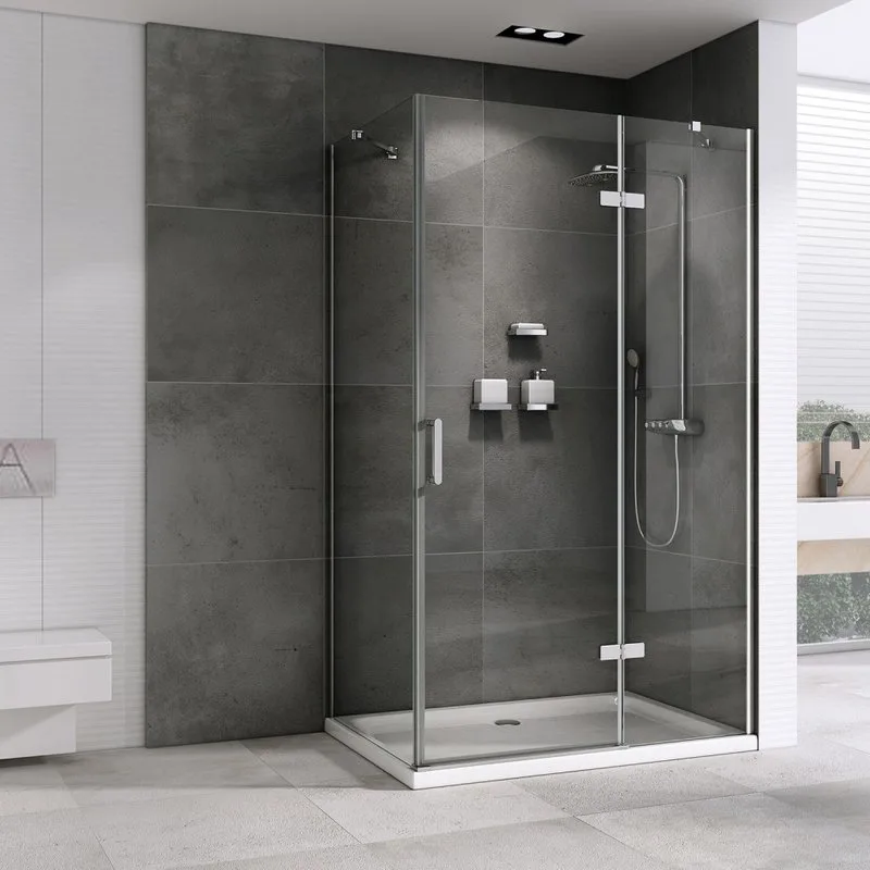 Душевой уголок Abber Zart AG08100P-S91 100х90, профиль хром, стекло прозрачное Sancos — официальный сайт