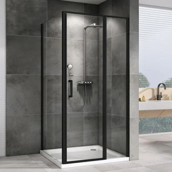 Душевой уголок Abber Sonnenstrand AG04110BS-S75B 110x75, профиль черный, стекло прозрачное Sancos — Оригинал