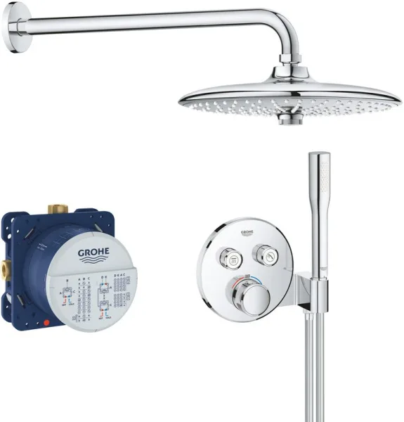 Душевой комплект Grohe Grohtherm SmartControl 34744000, С ВНУТРЕННЕЙ ЧАСТЬЮ Sancos — Оригинал