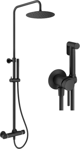 Комплект для ванной Plumberia Selection Ixo KITZXO6302NO черный матовый Sancos — Оригинал