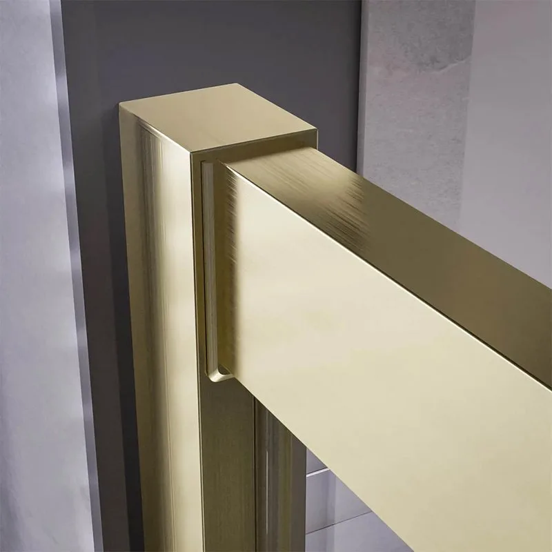 Душевой уголок Veconi Premium Trento PTC-20G 100x90, профиль брашированное золото, стекло прозрачное Sancos — официальный сайт