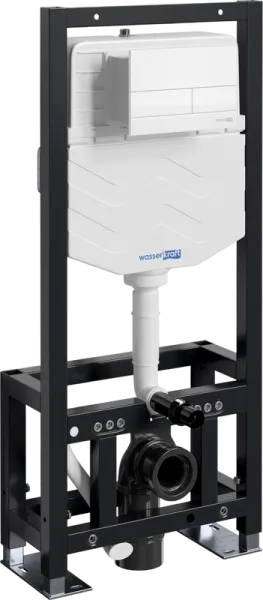 Система инсталляции для унитазов Wasserkraft Dill 61TLT.010.ME.WM04, с кнопкой смыва матовой белой Sancos — Оригинал