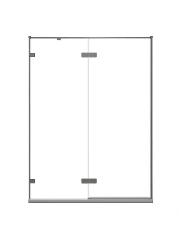Душевая дверь в нишу Veconi Premium Alassio GR 120x200, профиль брашированный графит, стекло прозрач Sancos — официальный сайт