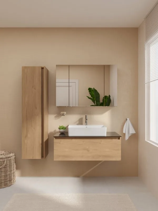 Зеркало-шкаф VitrA Mia 100 золотой дуб Sancos — официальный сайт