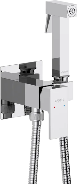 Гигиенический душ AQUATEK Либра AQ1022CR со смесителем, С ВНУТРЕННЕЙ ЧАСТЬЮ, хром Sancos — Оригинал