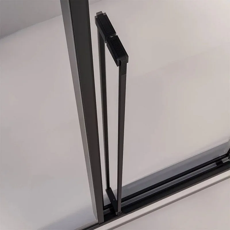 Душевая дверь в нишу Veconi Premium Prato 300 B-R 130, профиль матовый черный, стекло прозрачное Sancos — официальный сайт
