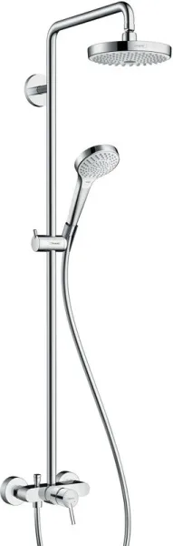 Душевая стойка Hansgrohe Croma 2jet Select S 180 27255400, с однорычажным смесителем Sancos — Оригинал