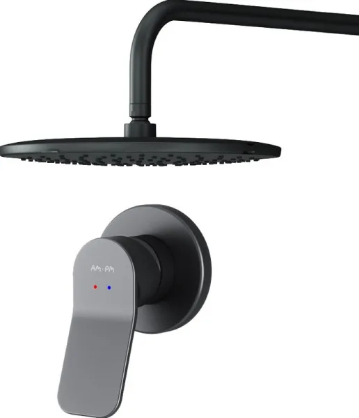 Душевой комплект AM.PM X-Joy FB85A2R002 С ВНУТРЕННЕЙ ЧАСТЬЮ, для душа, чёрный Sancos — Оригинал