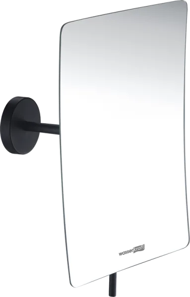 Косметическое зеркало Wasserkraft K-1001Black без подсветки, поворотное, черное матовое Sancos — Оригинал