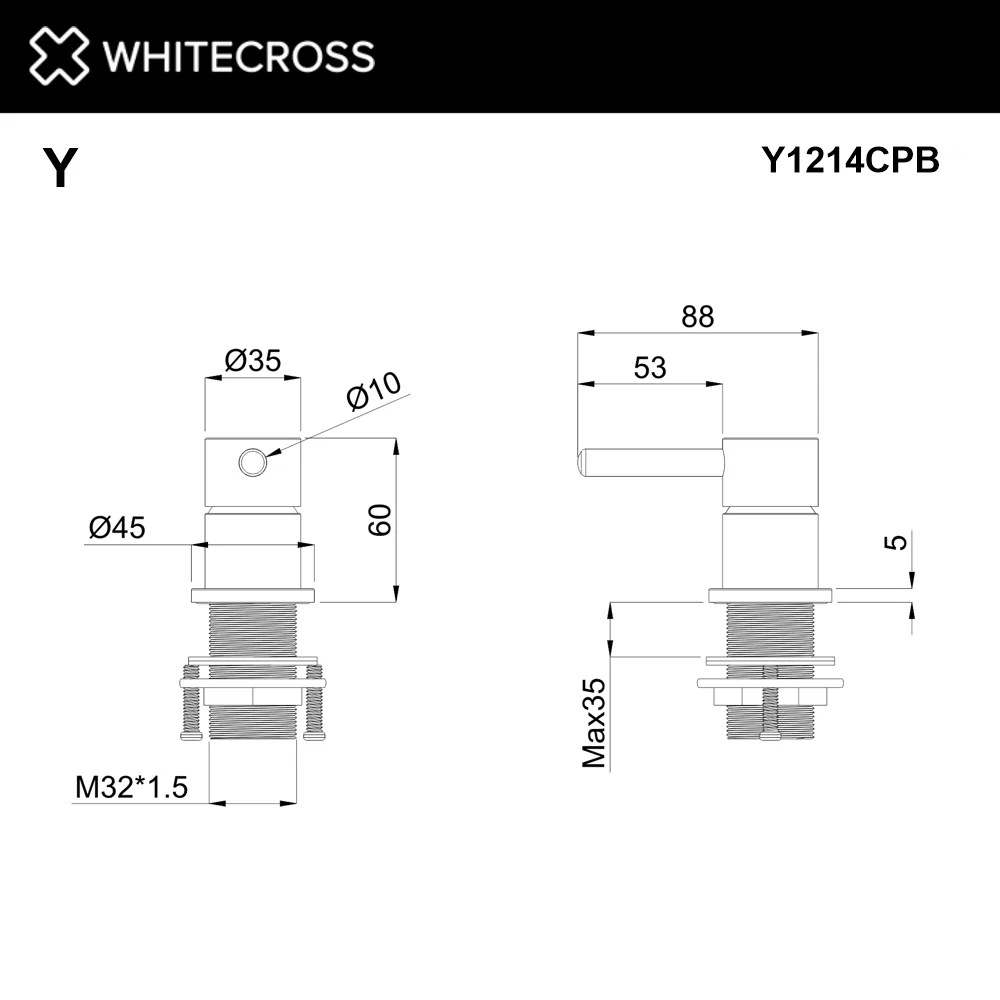 Встраиваемый смеситель для раковины WHITECROSS Y Y1214CPB С ВНУТРЕННЕЙ ЧАСТЬЮ, брашированная медь Sancos — официальный сайт