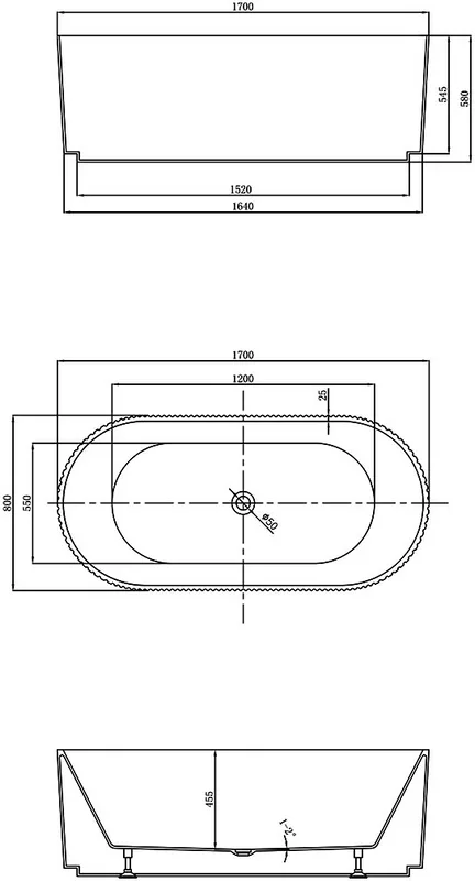 Акриловая ванна Vincea VBT-426-1700MW 170x80 см, отдельностоящая, белая матовая, овальная, с каркасо Sancos — официальный сайт