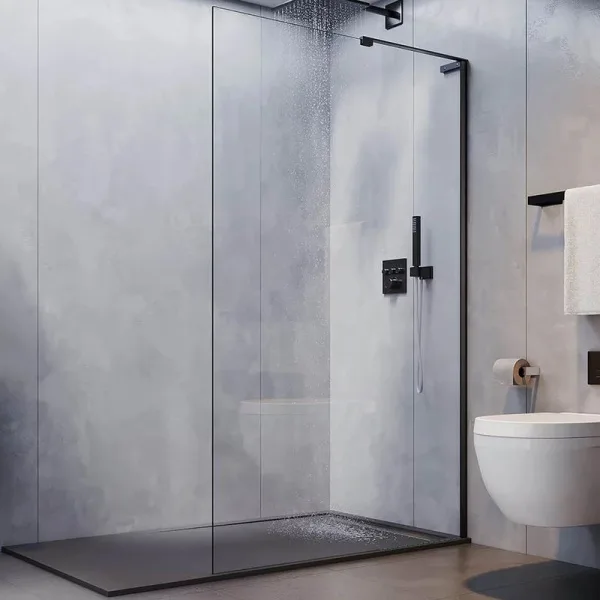 Душевая перегородка Veconi Korato KR77B-70-01-C8 70 см, профиль матовый черный Sancos — Оригинал