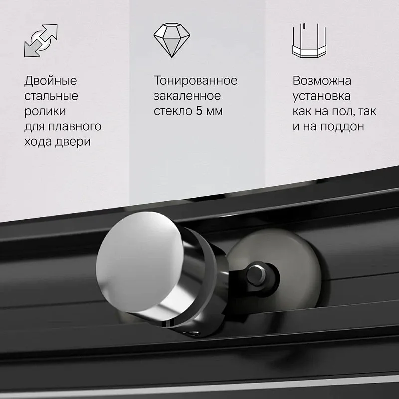 Душевой уголок AM.PM Like W83UG-315-090MT 90x90 профиль хром, стекло прозрачное Sancos — официальный сайт