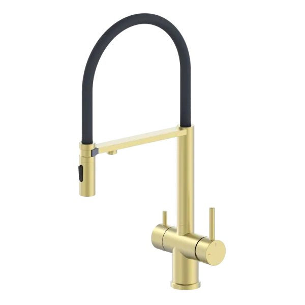 Смеситель для кухни Wonzon & Woghand WW-88458009-BG с гибким изливом, брашированное золото Sancos — Оригинал