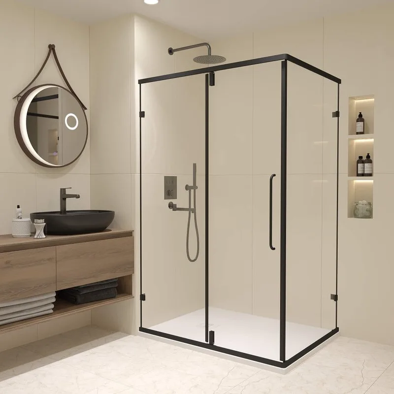 Душевой уголок RGW Classic CL-046-B 120х80x185, профиль матовый черный, стекло прозрачное Sancos — официальный сайт
