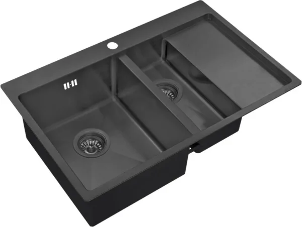 Мойка кухонная Zorg Inox PVD 5178-2-L grafit Sancos — Оригинал