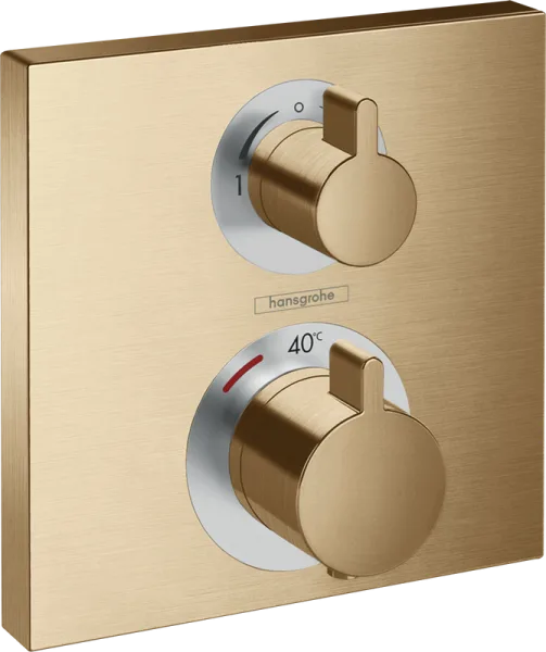 Термостатический смеситель встраиваемый Hansgrohe Ecostat Square 15714140, для душа, шлифованная бро Sancos — Оригинал