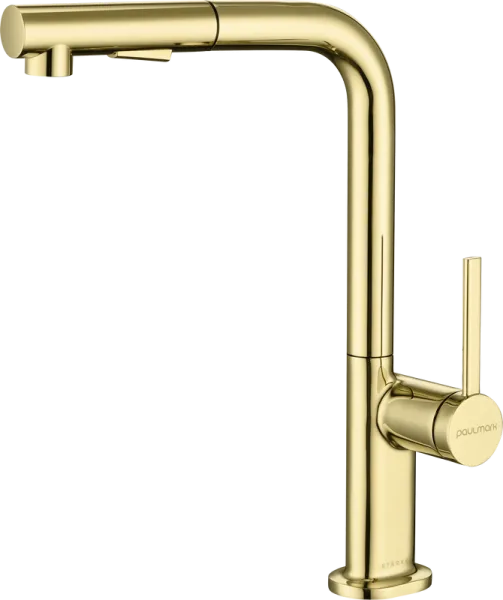 Смеситель для кухни Paulmark Neo Ne214419-G, золото Sancos — Оригинал