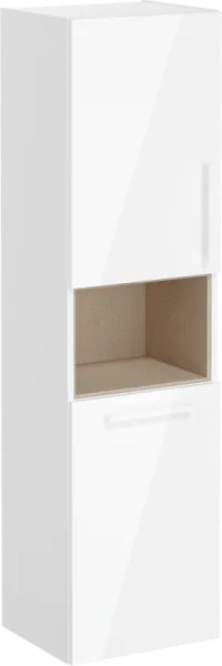 Шкаф-пенал для ванной VitrA Root Flat 40 L, с бельевой корзиной, белый глянец Sancos — Оригинал