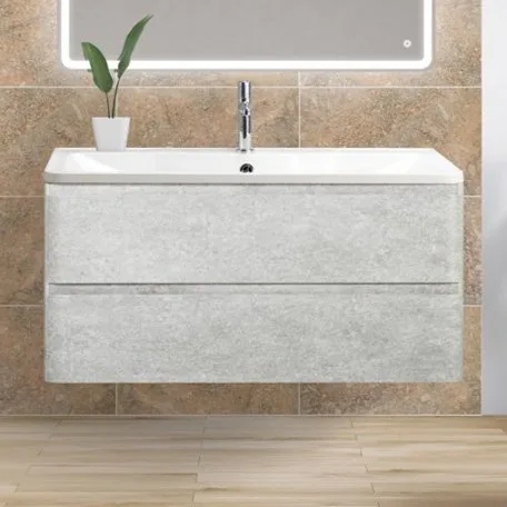 Тумба под раковину без столешницы BelBagno Albano 80 подвесная, cemento verona grigio Sancos — Оригинал