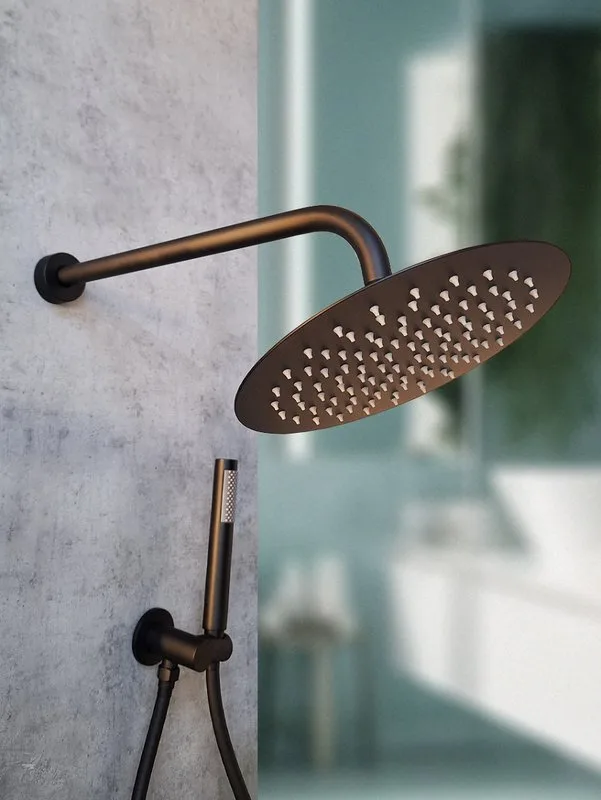 Душевой комплект AltroBagno Unione 040408 NeOp, С ВНУТРЕННЕЙ ЧАСТЬЮ, матовый черный Sancos — официальный сайт