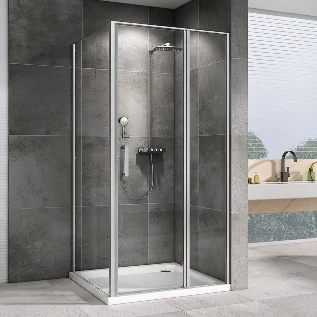 Душевой уголок Abber Sonnenstrand AG04100S-S85 100x85, профиль хром, стекло прозрачное Sancos — официальный сайт
