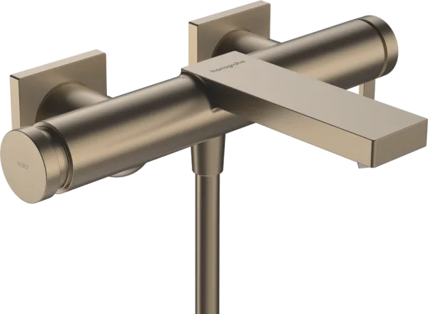 Смеситель для ванны с душем Hansgrohe Tecturis E 73420140, шлифованная бронза Sancos — Оригинал