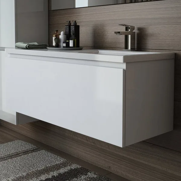 Тумба под раковину без столешницы Эстет Dallas Luxe 140 подвесная, 1 ящик, R Sancos — Оригинал