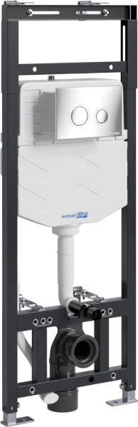 Система инсталляции для унитазов Wasserkraft Alme 15TLT.010.ME.CH01, с кнопкой смыва хром Sancos — Оригинал