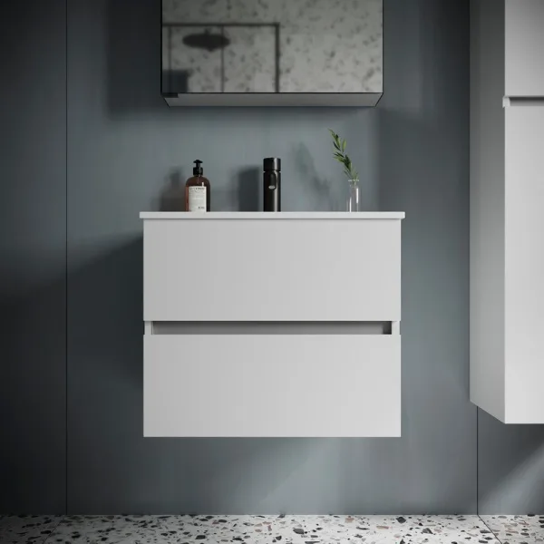 Тумба с раковиной Sancos Urban 60 см белый глянец Sancos — Оригинал