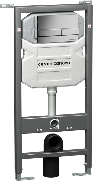 Система инсталляции для унитазов Ceramicanova Envision Flat CN1002M, кнопка хром матовый Sancos — Оригинал