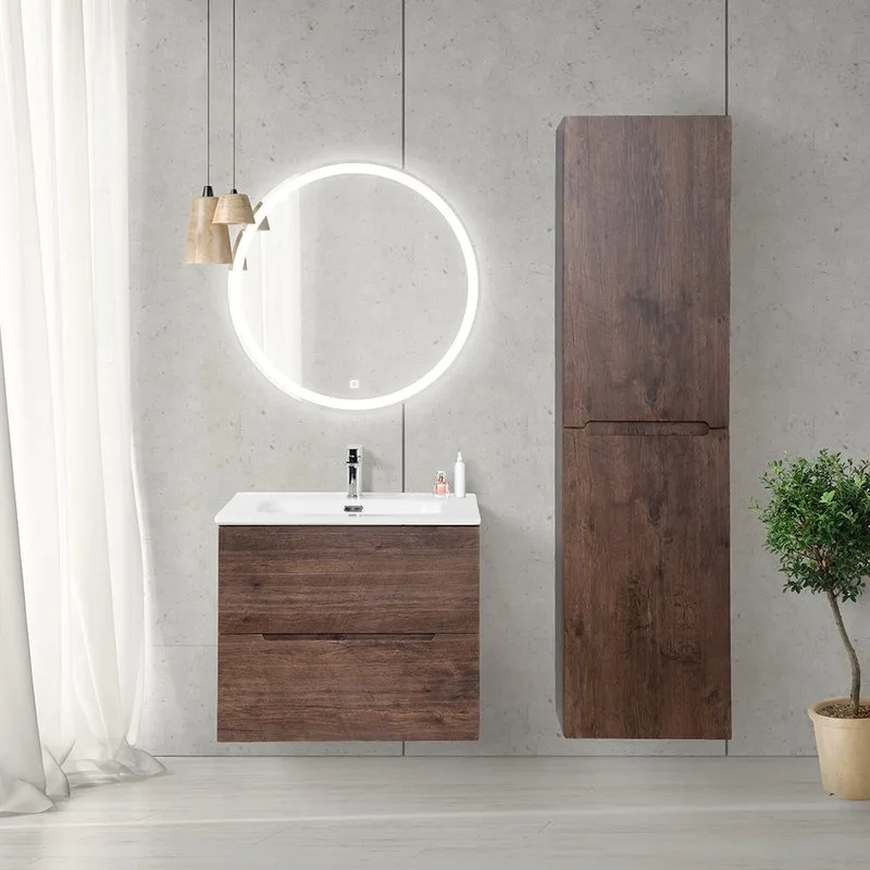 Шкаф-пенал для ванной BelBagno Etna 40 L rovere moro Sancos — официальный сайт