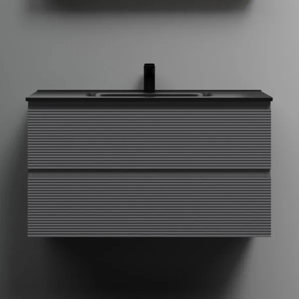 Тумба с раковиной Sancos Folk 90 grey soft, раковина CN7002MB Sancos — Оригинал