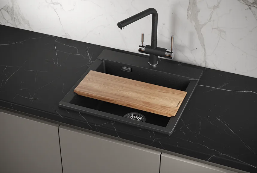 Мойка кухонная Granula Estetica 5201, черный Sancos — официальный сайт