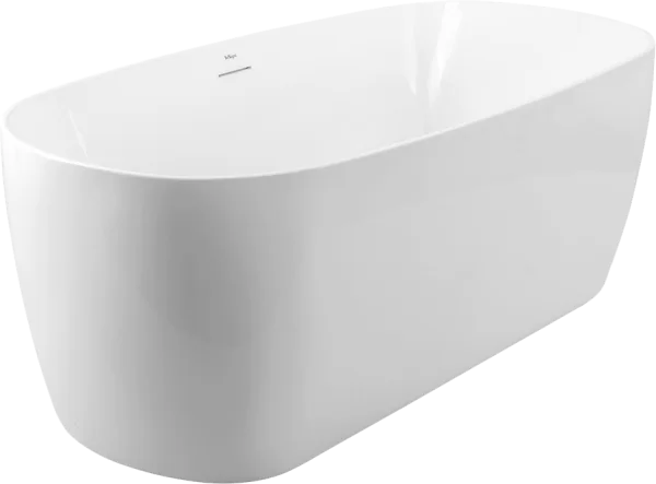 Акриловая ванна BelBagno BB415 170x80 см, отдельностоящая, белая, овальная, со сливом-переливом Sancos — Оригинал