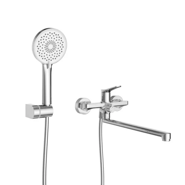 Смеситель с длинным изливом для ванны BelBagno Unique UNIQUE-VASM-L-CRM, хром Sancos — Оригинал