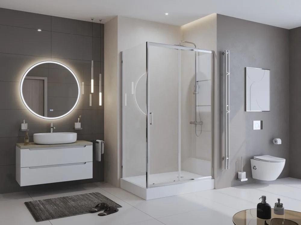 Душевой уголок BelBagno Uno Uno-195 AH 1 120/90 C Cr Sancos — официальный сайт
