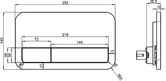 Кнопка смыва Villeroy & Boch Viconnect 9224 9068 белая Sancos — официальный сайт