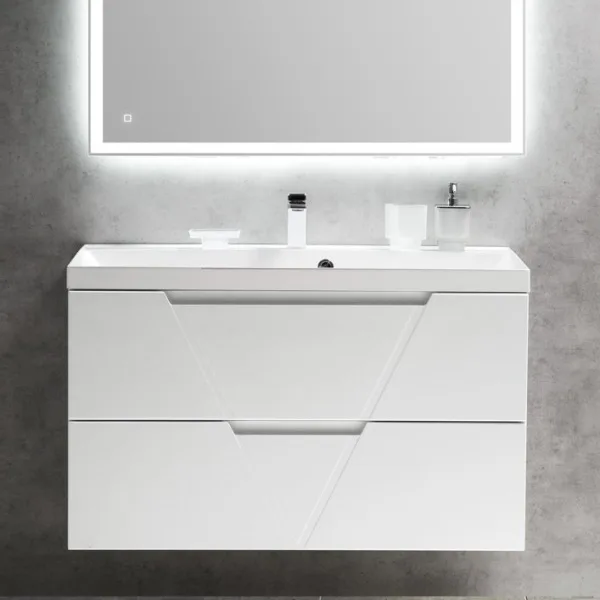 Тумба под раковину без столешницы BelBagno Vittoria 100 подвесная, bianco opaco Sancos — Оригинал