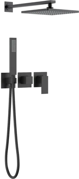 Душевой комплект Timo Selene SX-2169/03SM, С ВНУТРЕННЕЙ ЧАСТЬЮ, черный Sancos — Оригинал
