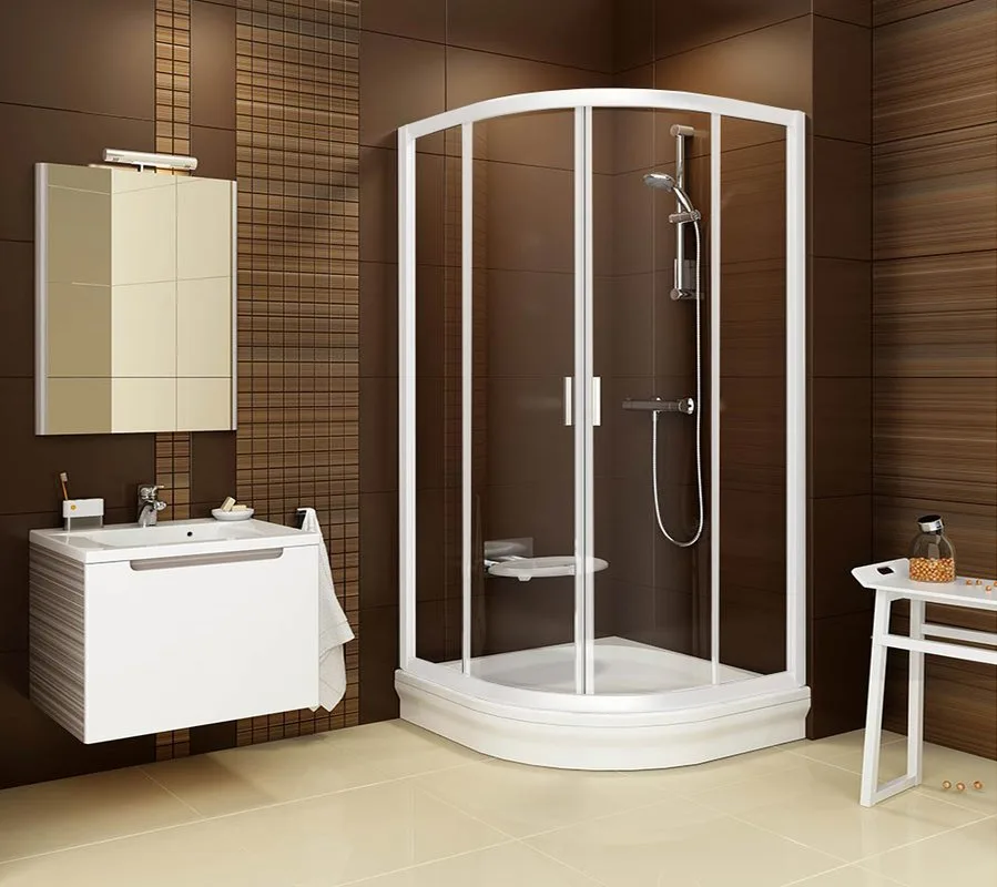 Душевой уголок Ravak Blix BLCP4-90 Transparent, профиль белый Sancos — официальный сайт