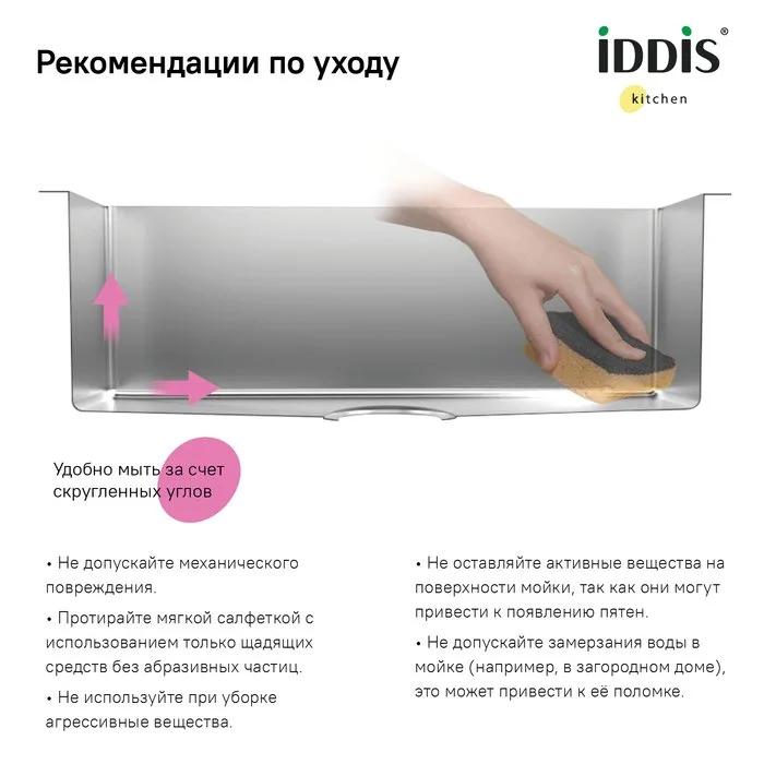 Мойка кухонная IDDIS Edifice EDI44S0i77 Sancos — официальный сайт