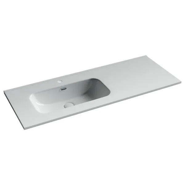 Раковина накладная мебельная Ceramicanova Element прямоугольная 121 см с чашей слева с отверстием по Sancos — Оригинал