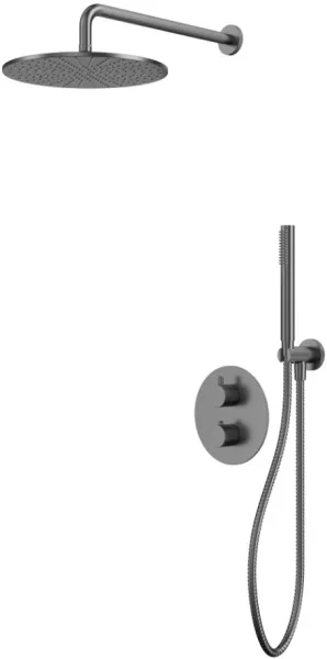 Душевой комплект WHITECROSS Y YSET08GM, С ВНУТРЕННЕЙ ЧАСТЬЮ, оружейная сталь Sancos — Оригинал