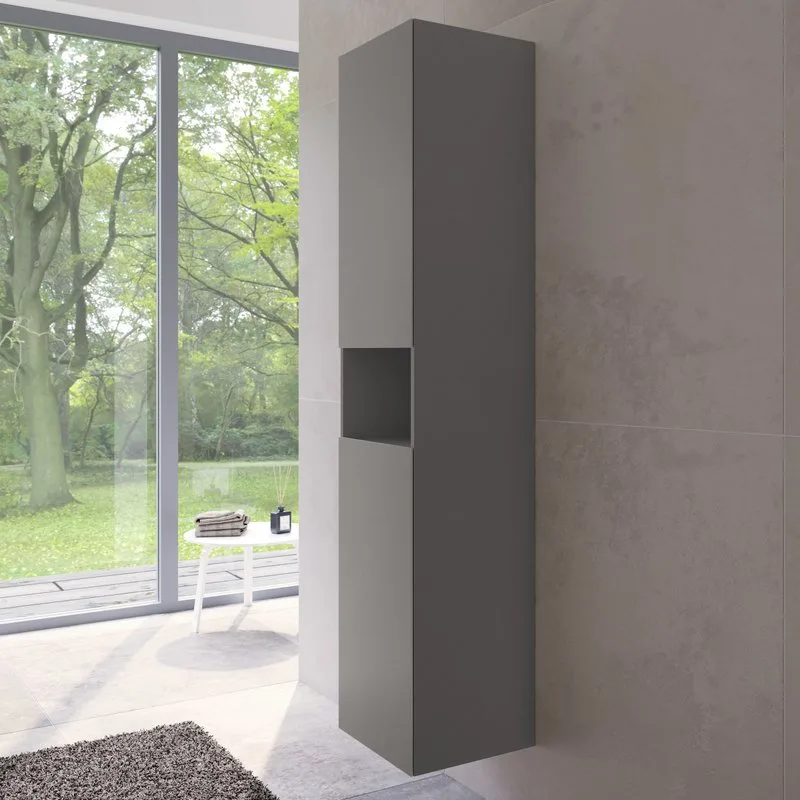 Шкаф-пенал для ванной Keuco Stageline 32831 L, инокс матовый Sancos — официальный сайт