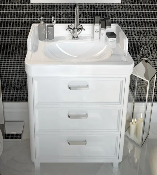 Тумба под раковину без столешницы KERAMA MARAZZI Pompei N 60 белая, с 3 ящиками Sancos — Оригинал