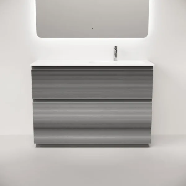 Тумба под раковину Sancos Folk Floor 120 напольная правая Ergraut soft (мягкий серый), FL120FRES Sancos — Оригинал